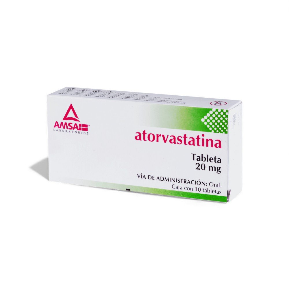 atorvastatina 20 mg 10 tabletas
