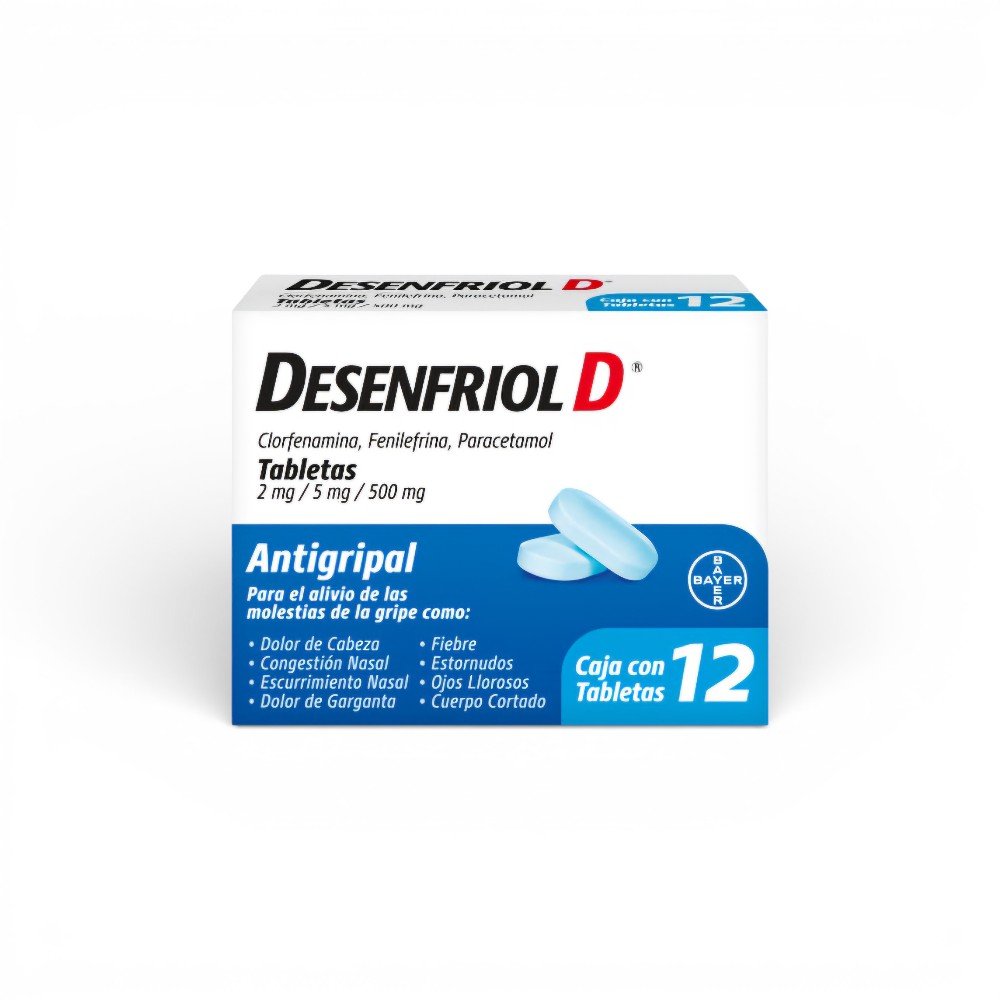 DESENFRIOL-D 12 TABLETAS
