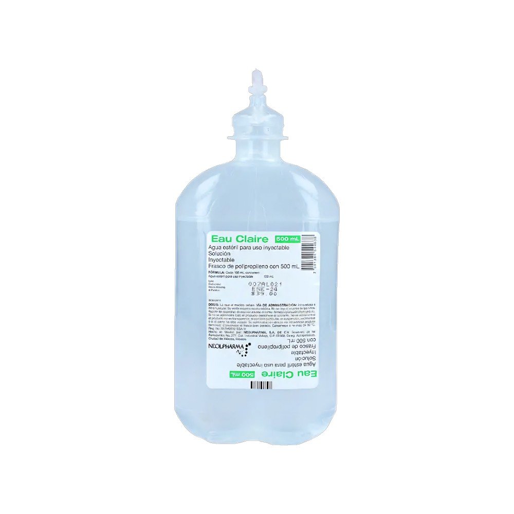 AGUA INYECTABLE 500ML EAU CLAIRE