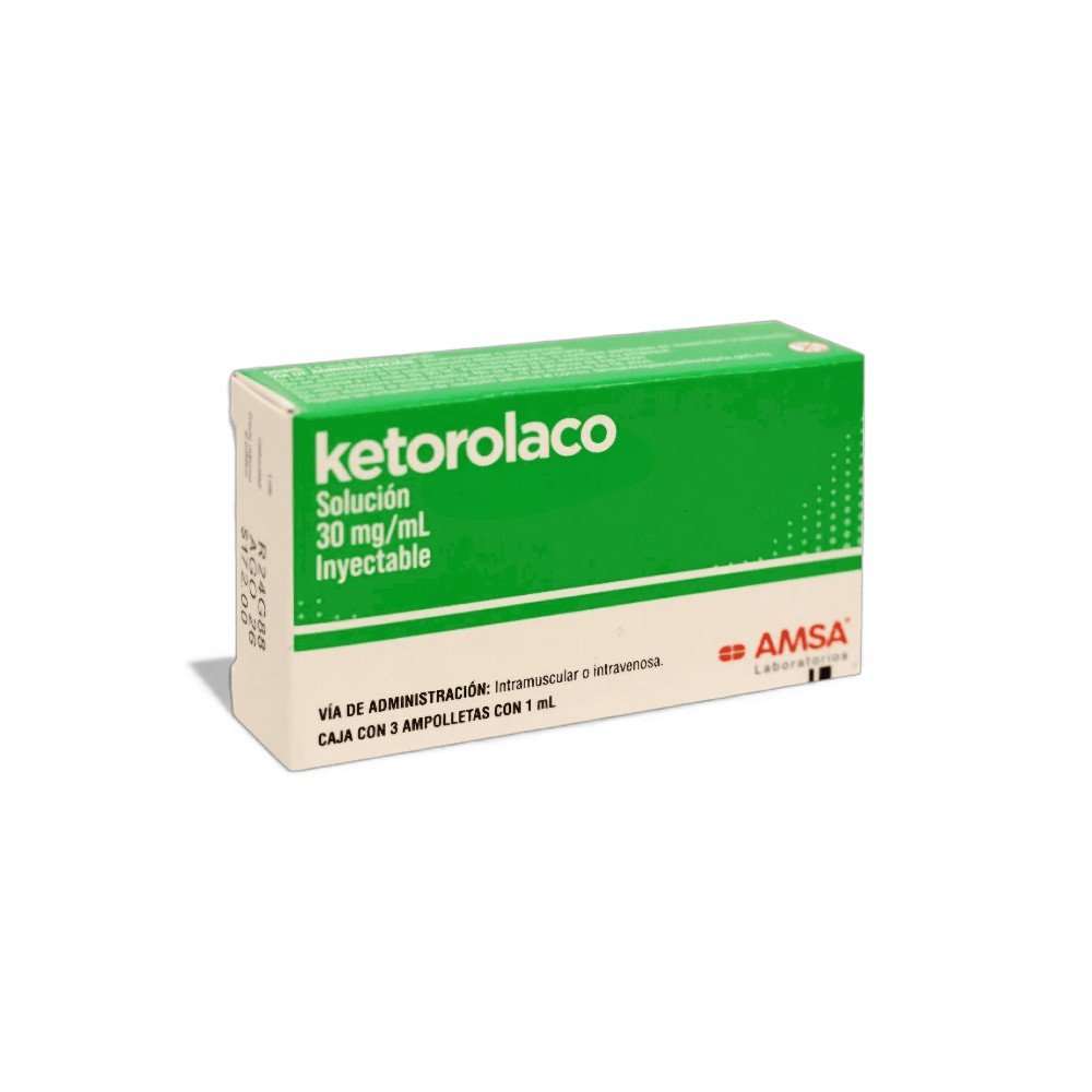 Ketorolaco Inyectable 3 ampolletas