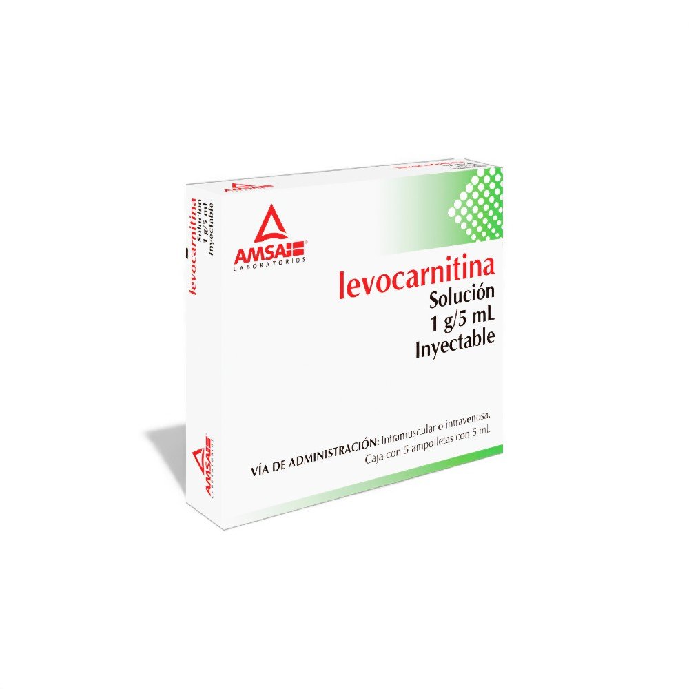 Levocarnitina 1 g 5 ampolletas