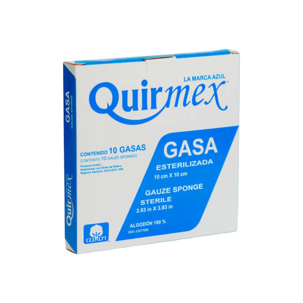 GASA ESTERILIZADA QUIRIMEX 10 PIEZAS