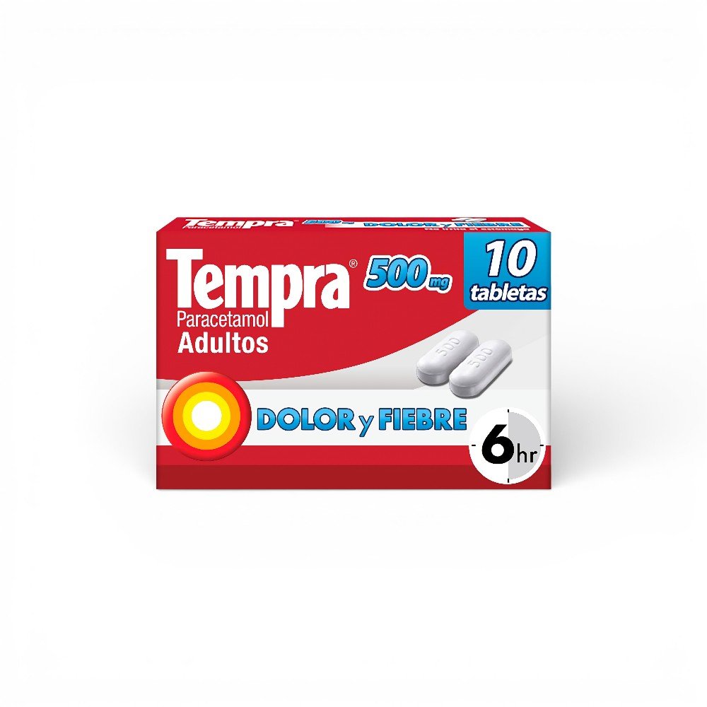 Tempra 500 mg 10 Tabletas
