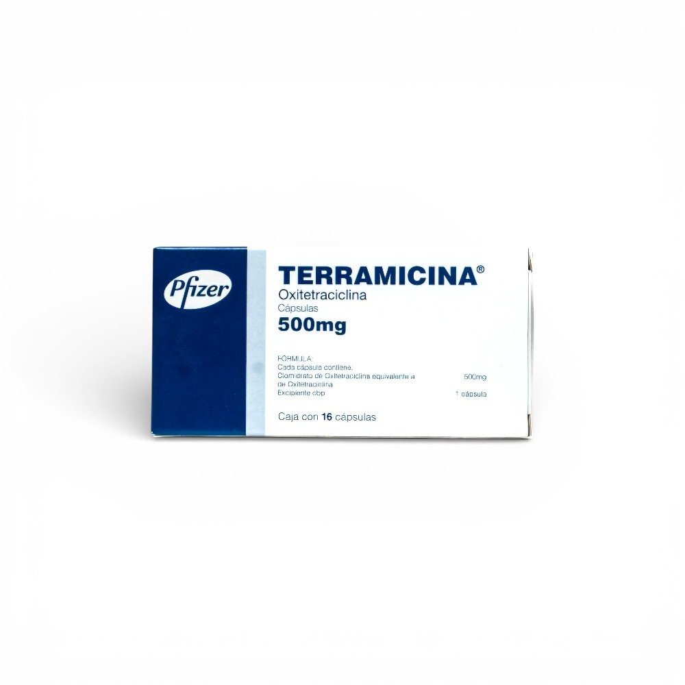 TERRAMICINA 16 Cápsulas 500 mg